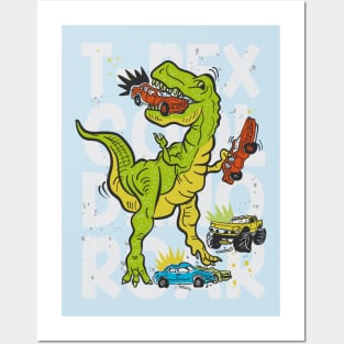 T-Rex Cool Dino Roar Posters and Art